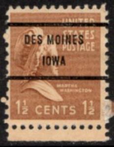 US Stamp #805x71 - Martha Washington Regular Issue 1938 w/ Precancel