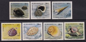 El Salvador 924-926,C470-C473 Seashells MNH VF