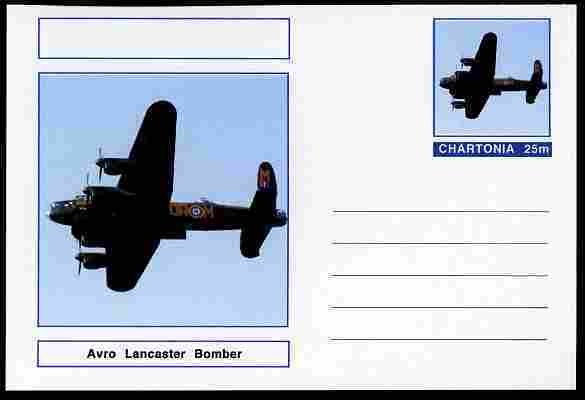 CHARTONIA, Fantasy - Avro Lancaster - Postal Stationery Card, Unused