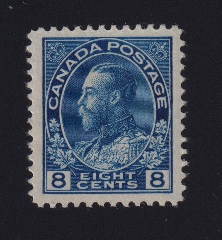 Canada Sc #115 (1925) 8c blue Admiral Dry Printing Mint VF-XF LH