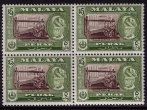 Malaya - Perak #  137  Mint VF NH Bl 4 Cat $ 46