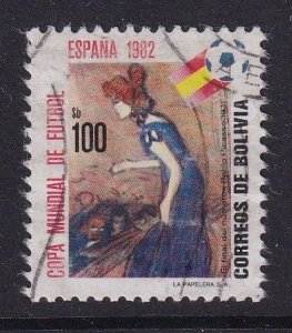 Bolivia #676 used 1982 world cup football 100b
