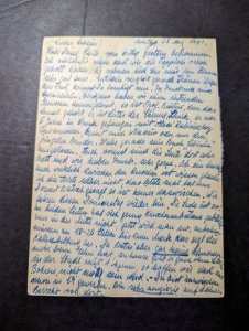 1941 Censored Germany Airmail Postcard Cover Stuttgart to Bucharest Romania