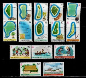 Tuvalu Sc 22-37 1976 Maps & Views long stamp set mint NH