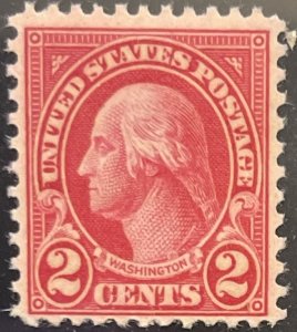 Scott #634 1926 2¢ George Washington rotary perf. 11 x 10.5 unused hinged