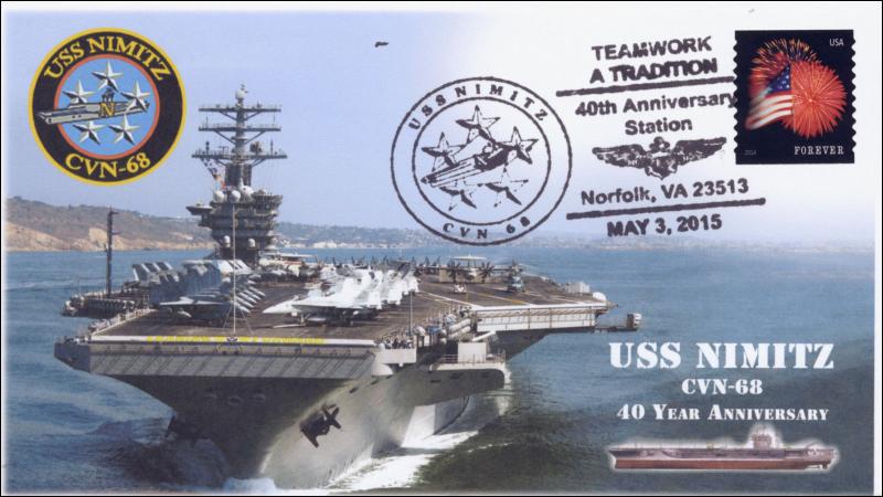 2015, USS Nimitz, Naval, 40 year Annive., Pictorial, event, 15-143