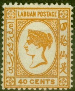 Labuan 1893 40c Brown-Buff SG47a Fine Mtd Mint (21)