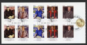 Australia SG3832b 2012 Noble Prize Winners Self Adhesive Booklet Pane Used