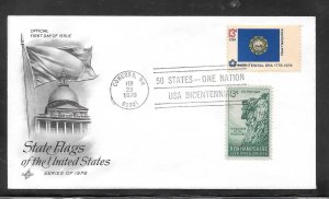 Just Fun Cover #1641 FDC NH. State Flag Artcraft Cachet. (A1471)