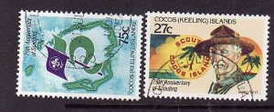 Cocos (Keeling) Is.-Sc#85-6-used set-Boy Scouts-Scouting-1982-