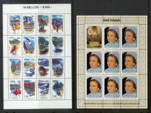 WORLDWIDE (190) Souvenir Sheets & Mini-Sheets ALL Mint Never Hinged