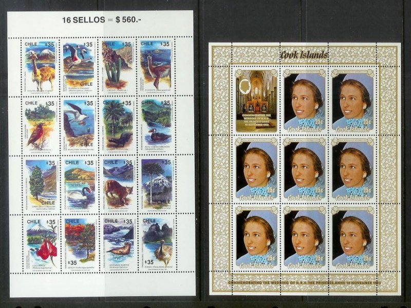 WORLDWIDE (190) Souvenir Sheets & Mini-Sheets ALL Mint Never Hinged