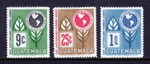 GUATEMALA — SCOTT C383-C385 — 1967 AGRICULTURAL INSTITUTE SET — MH — SCV $26