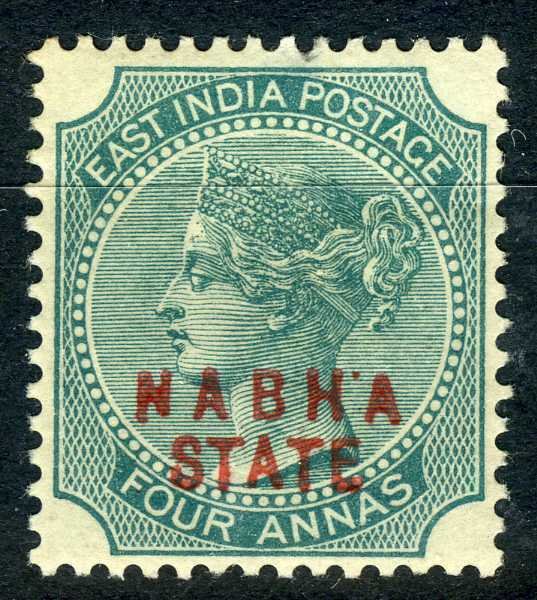 India - Nabha 1885-1900 4a MM SG12 cat £80