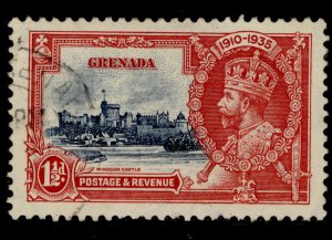 GRENADA SG147, 1½d deep blue and scarlet, FINE USED.