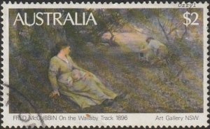 Australia #575 1981 $2 McCubbin Painting On the Wallaby Track USED-Fine-NH. 