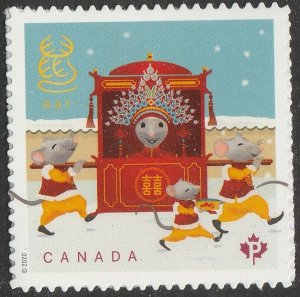 Canada 3231 Lunar New Year Rat P single (from booklet) MNH 2020