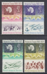 British Antarctic Territory BAT Scott 39/42 - SG38/41, 1971 Ttreaty Set MNH**