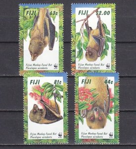 Fiji, Scott cat. 797-800. WWF - Bats issue. ^