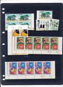 NAURU Christmas Rowland Birds Flowers Blocks MNH Used(Appx 250 Stamps)ZZ1583