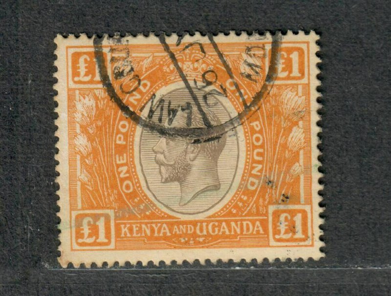 Kenya Uganda Sc#37 Used/VF, Revenue Cancel, Cv. $20