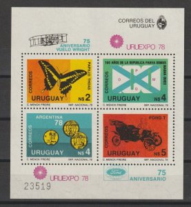 URUGUAY 1978 SG MS 1688 MNH