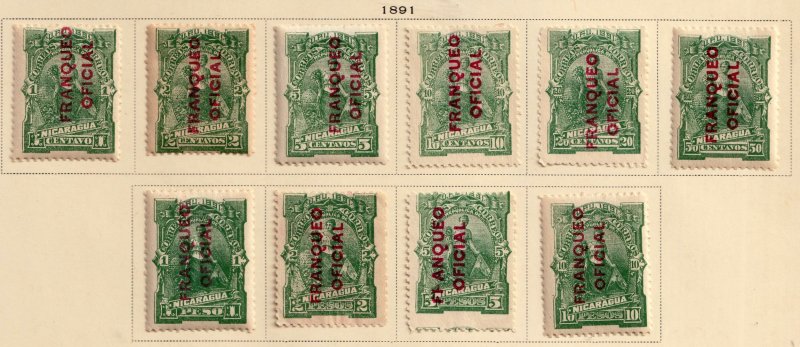 Nicaragua      o11 - 20       MH OG set