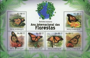 Monarch Butterflies Stamp Danaus Plexippus Insect S/S MNH #4270-4275