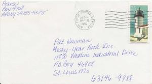 United States A.P.O.'s 25c Admiralty Head, Washington Lighthouses 1990 Air Fo...
