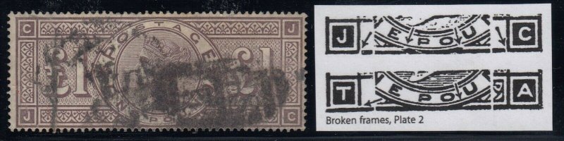 Großbritannien,Sc 110a ( Sg 185a),Gebraucht  Rahmen Broken ,Brief J-C ( Mild