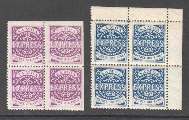 SAMOA COLLECTION LOT REPRINTS BLOCKS x2 #1 $$$$$$$