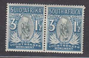 J40128 JL stamps 1933-6 south africa pair mh #b4 woman