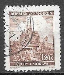 Bohemia 1940 1.20k Brno, Scott #42, used