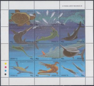 ST VINCENT  Sc # 2048-9a-i MNH 2  SHEETS 9 STAMPS EA DINOSAURS