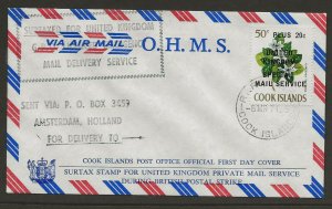 GB 1971 Postal Strike, Cook Islands cover