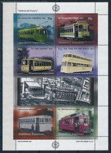 [123307] Argentina 1997 Railway train History tram Mini sheet MNH