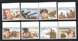 Turks and Caicos - 1994 - D Day - Set of eight - MNH