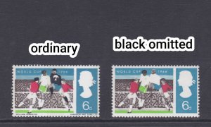 Sg 694a 1966 6d World Football Cup - Black omitted UNMOUNTED MINT