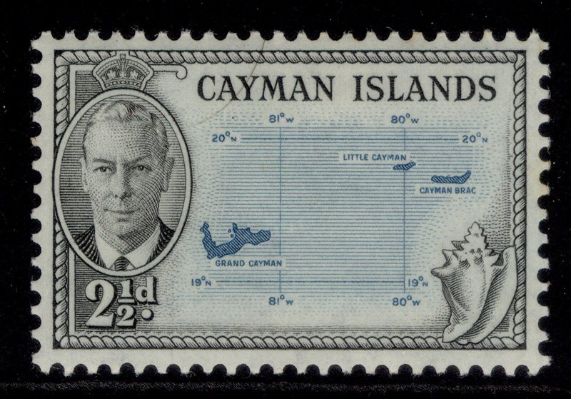 CAYMAN ISLANDS GVI SG140, 2½d turquoise & black, M MINT. 