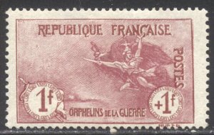 FRANCE #B9 Mint - 1917 1fr + 1fr War Orphans