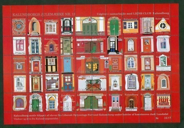 Denmark. Christmas Sheet.1996. Mnh. Kalundborg. Old Doors,Windows