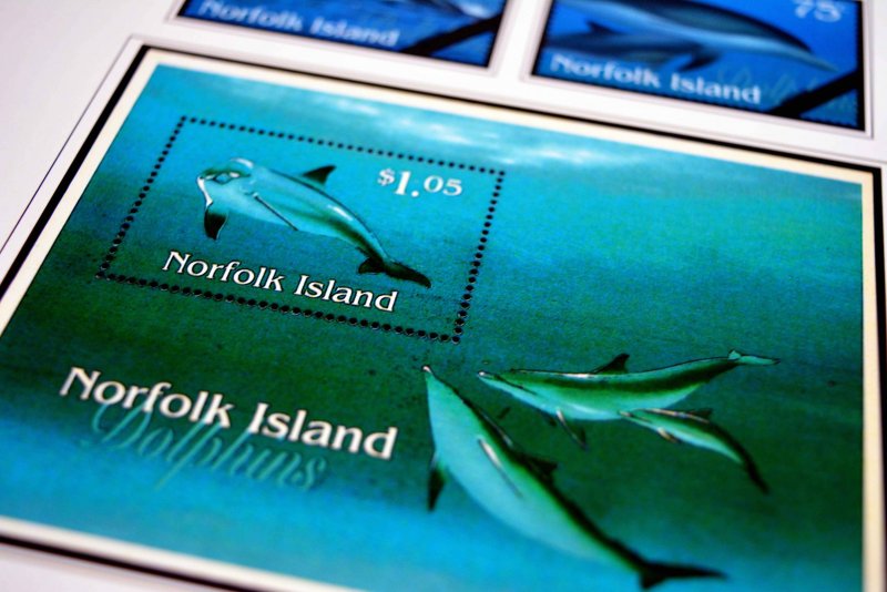 COLOR PRINTED NORFOLK ISLAND 1947-2010 STAMP ALBUM PAGES (129 illustrated pages)