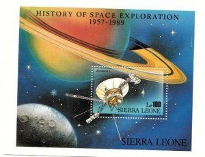 Sierra Leone 1989 - Space Exploration - Souvenir Stamp Sheet Scott #1077 - MNH