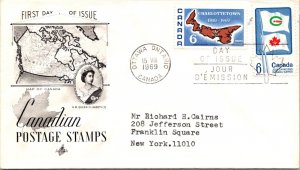 Canada 1969 FDC Canadian Postage Stamps - Ottawa, Ont - Pair 6c Stamp - F76743