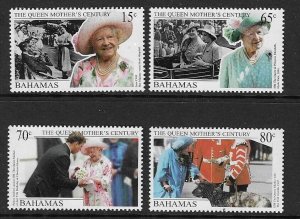 BAHAMAS SG1184/7 1999 QUEEN MOTHER CENTURY MNH