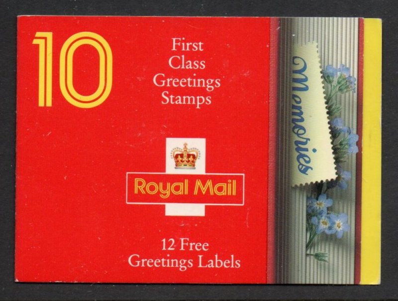 Great Britain Sc 1435a 1992 Greetings stamp booklet mint NH