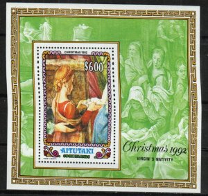 Aitutaki Stamp 478  - 92 Christmas paintings