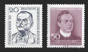 DDR 1956 Sc 301-02 MVLH Thomas Mann & Jakob Cisinki