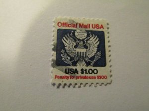 USA, stamp, Scott #O132, used, Official Mail, $1.00