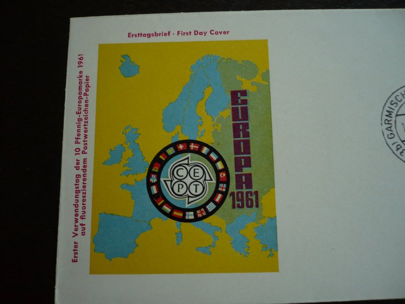 Europa 1961 - Germany - Fluorescent Issue - First Day Cover